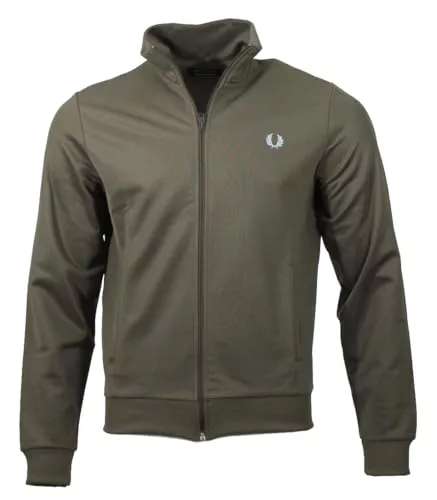 Fred Perry - Chaqueta con cremallera para hombre J6000, verde, XL
