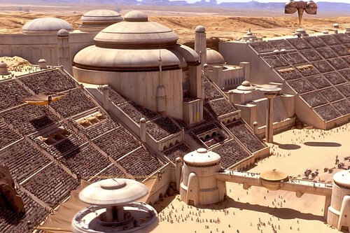George Lucas fez as arquibancadas da corrida de pods em "Star Wars: A Ameaça Fantasma" com quase nenhum efeito digital