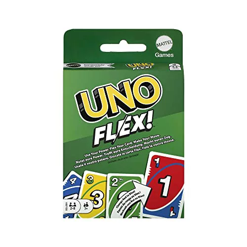 Mattel Games Juego de Cartas UNO Flex Juego de Mesa Familiar