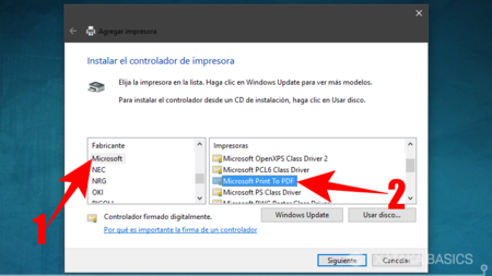 Instalar impresora microsoft print to pdf windows 7