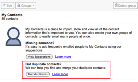 Gmail permite eliminar los contactos duplicados automáticamente