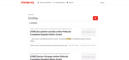 Así es como Change.org está siendo utilizado para compartir series y películas ripeadas