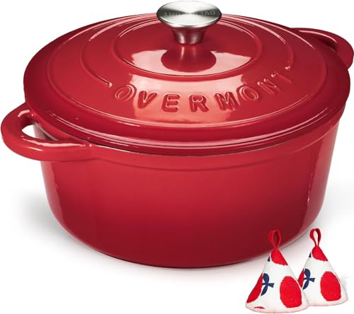 Overmont Olla de Hierro Fundido - 26cm