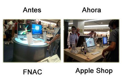 Imagen de la Semana: El antes y el después de la zona Apple en la Fnac