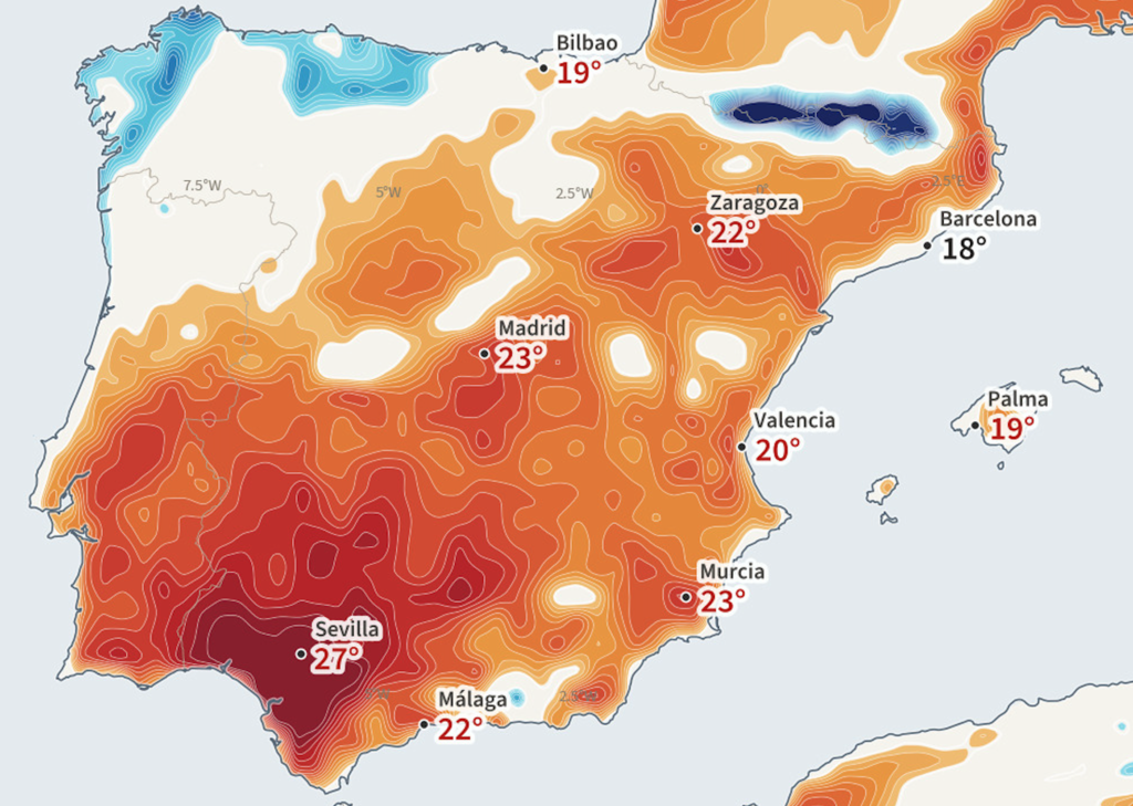 España lleva casi cuatro años sin batir un solo récord de frío. En el mismo periodo, ha batido 100 de calor: este único dato basta para entender esta primavera