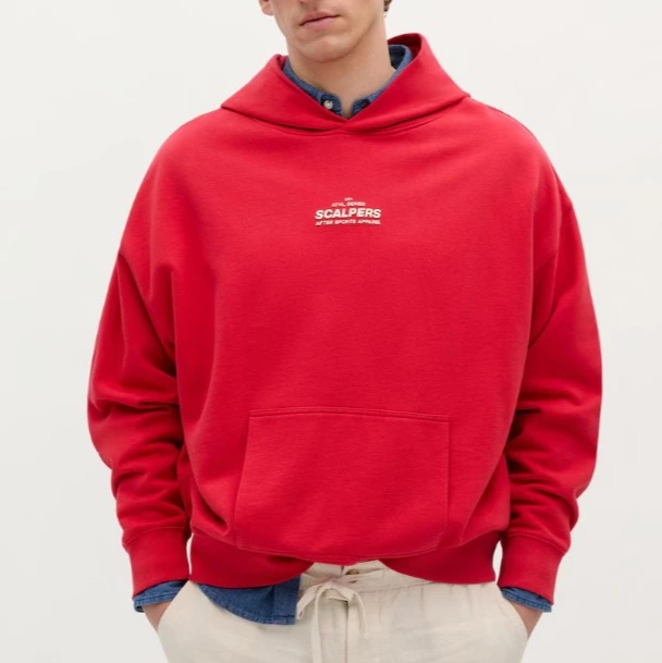 Scalpers Sudadera de hombre de algodón con capucha