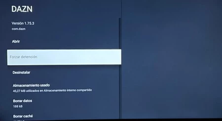 アプリの強制停止 Android TV