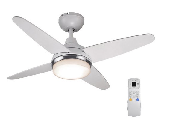 Ventilador de techo con luz motor DC INSPIRE Vicen blanco 91 cm