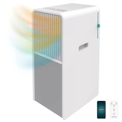 Cecotec Aire Acondicionado Portáti con Wifi, Mando y Bomba de Calor ForceClima 9550 Style Heating Connected. 9000 BTU