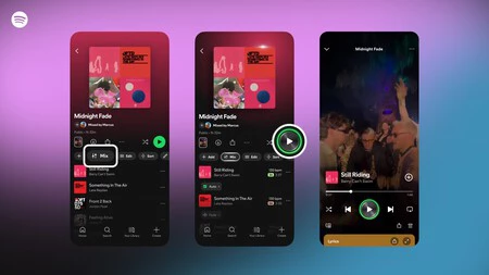 Interfaz de Mix en Spotify
