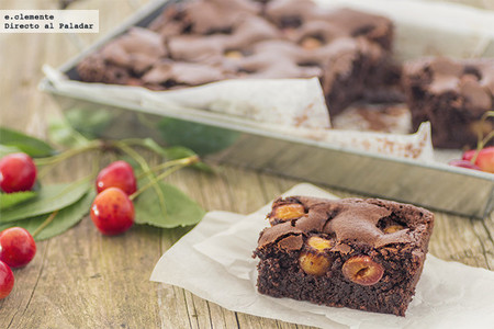 Brownie de cerezas. Receta