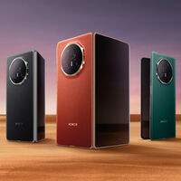 Delgado celular plegable con triple cámara y enorme pantalla interna. Tiene de los mejores acabados premium 