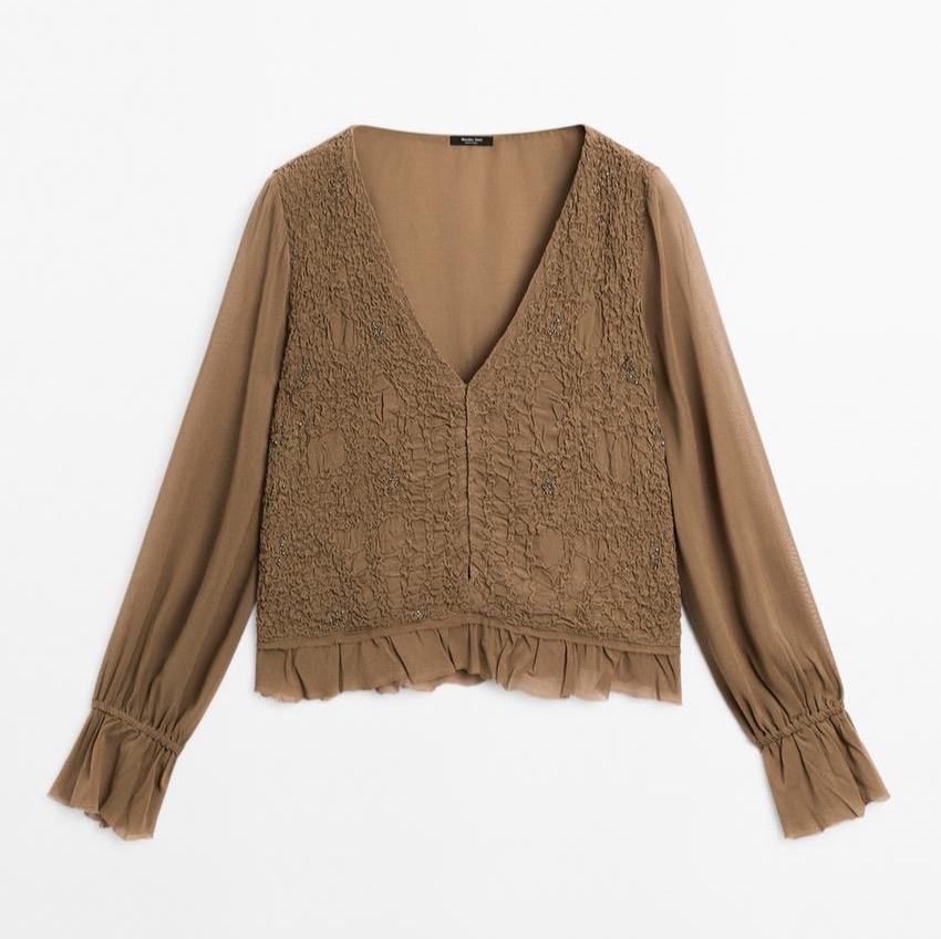 Camisa estructurada de volantes