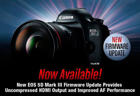 Canon actualiza el firmware de su 5D Mark III con salida de video HDMI sin compresión