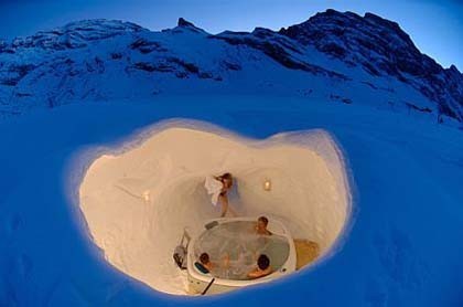Hoteles iglú en los Alpes suizos
