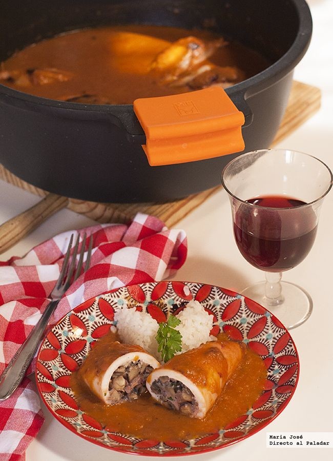 Calamares rellenos de champiñones, receta para lucirse con los invitados