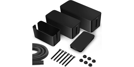 Pack de tres cajas organizadoras de cables Lannvan