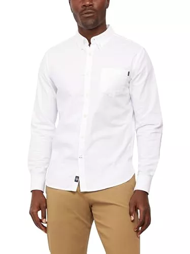 Dockers STRETCH OXFORD SHIRT, Camisa Hombre, Paper White, M