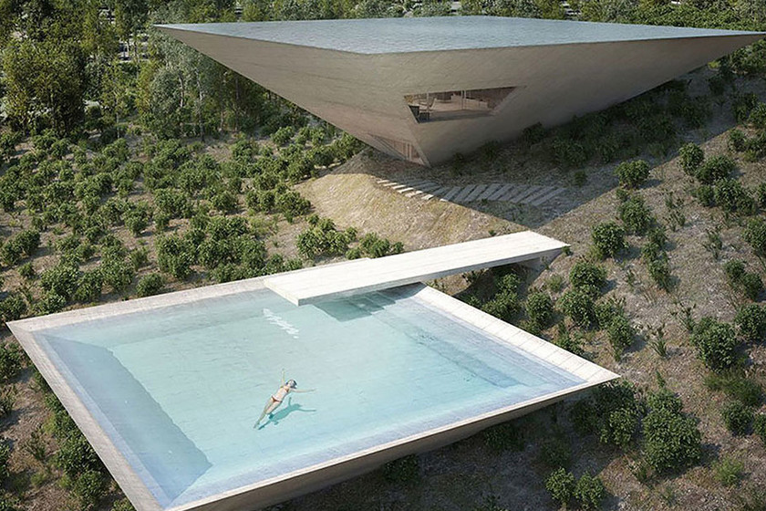 Impresionante proyecto de casa en forma de pirámide invertida