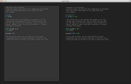 Ya podemos trastear con Light Table, el IDE futurista