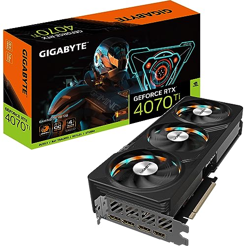 GIGABYTE GeForce RTX 4070 TI GAMING OC 12GB Targeta gráfica - 12GB DDRX6 21Gbps 192bit, PCI-E 4.0, Core 2565Mhz, RGB, DisplayPort 1.4, HDMI 2.1a, NVIDIA DLSS 3, GV-N407TGAMING OC-12GD