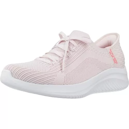 Skechers Ultra Flex 3.0 Brilliant Path, Zapatillas Mujer, Light Pink Textile Trim, 38 EU