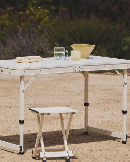 SET MESA TABURETES PLEGABLES PLAYA (SET DE 3)