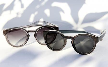 Gafas de sol de acento retro en la última colaboración de Linda Farrow para Kris Van Assche
