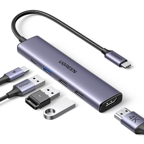 UGREEN Revodok 105 Hub USB C HDMI 4K Adaptador Tipo C 5 en 1 con 100W 