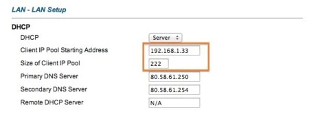 Configuración Router DHCP