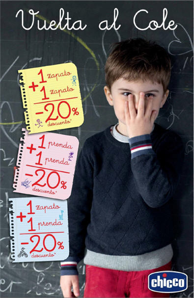 En septiembre empieza una promoción de Chicco por la compra de ropa y calzado infantil