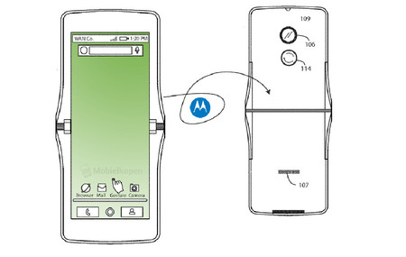Así sería el Motorola RAZR con pantalla plegable según una patente