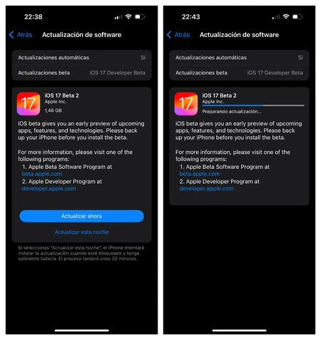 iOS 17 ベータ 2 iPhone アップルをアップデートする