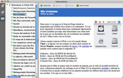 Adobe Reader 8 como lector de feeds RSS