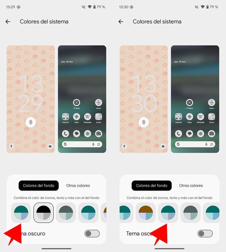Colores Acento Android 15