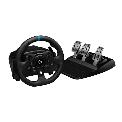 Logitech G G923 Racing Wheel and Pedals, Force Feedback TRUEFORCE,1.000 Hz, respuesta eficaz, control de salida de doble embrague, volante auténtico, para Xbox, PC - Negro Logitech G G923 Racing Wheel and Pedals, Force Feedback TRUEFORCE,1.000 Hz, respuesta eficaz, control de salida de doble embrague, volante auténtico, para Xbox, PC - Negro