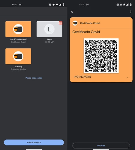 Covid 証明書がインストールされた Google Pay