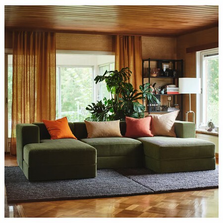Jattebo Sofa 3 5 Con Chaiselongue Reposabrazos Samsala Verde Amarillo Oscuro 1159782 Ph184810 S5