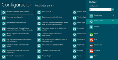Resultados de búsqueda en Windows 8 adaptados a lo que se hace en cada momento