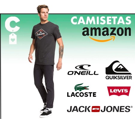 18 camisetas de manga corta Levi's, Jack & Jones, Lacoste o Quiksilver, en Amazon, a precios de locura: desde sólo 7,70 euros