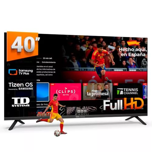 TD Systems - Smart TV 40 Pulgadas Full HD con Tizen OS 8.0 Powered by Samsung, Televisión HDR10 con Sintonizador Triple, Televisores del 2026 | PRIME40C22TIZEN