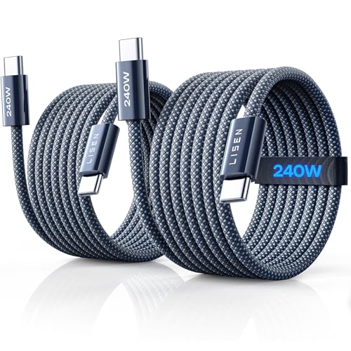 Set 2 cables LISEN Cable USB C 240W 
