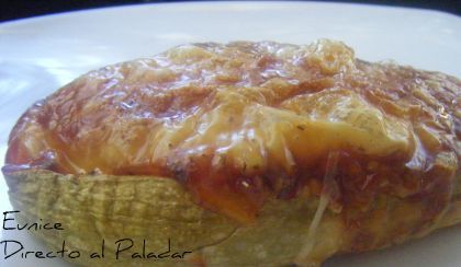 Calabacín con relleno de carne. Receta