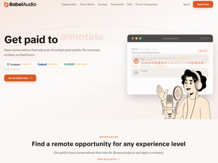 O site da Babel Audio