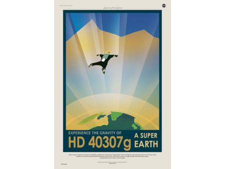 Carteles turísticos de planetas extrasolares