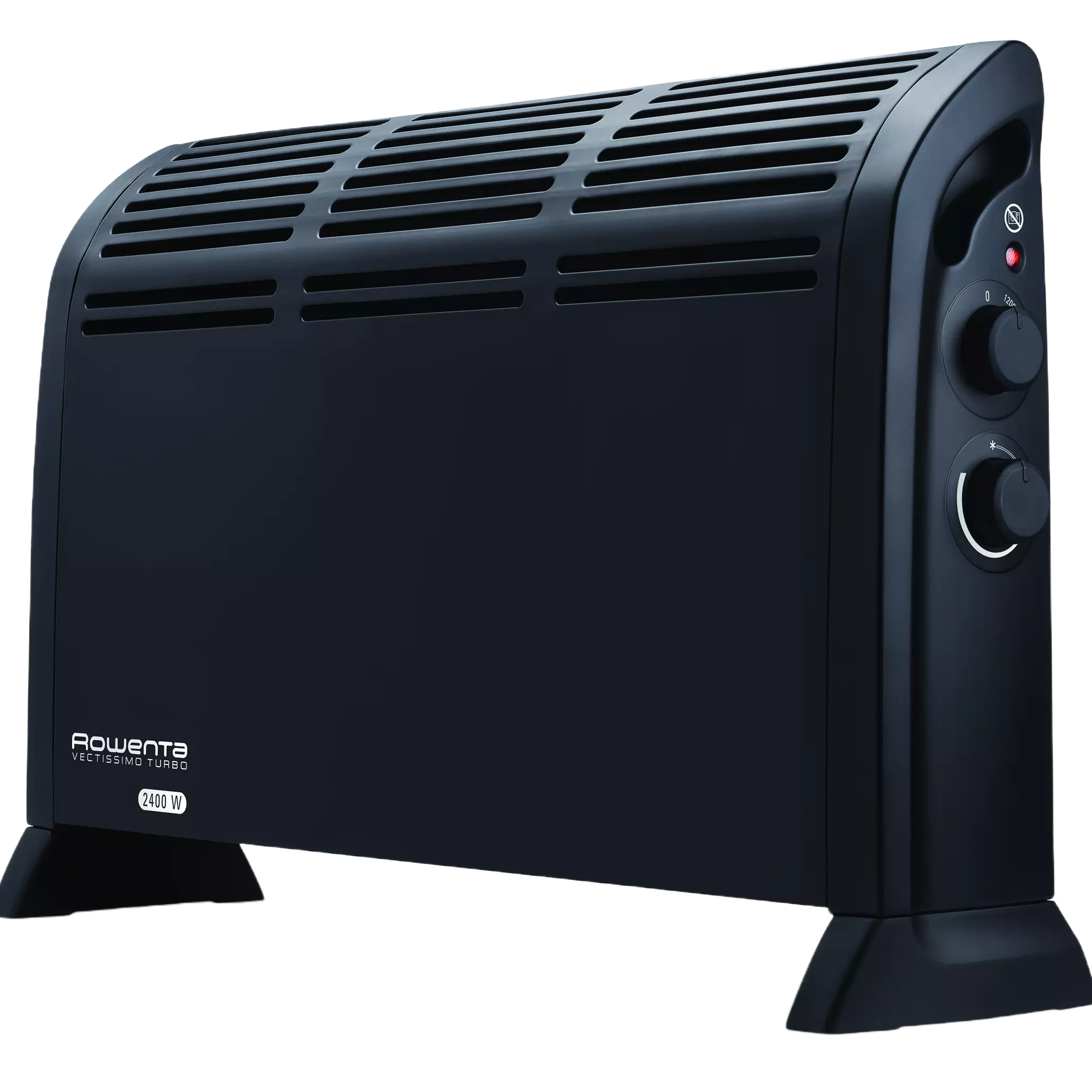 Convector - Rowenta Vectissimo CO3030, 2400 W, 25 m², 2 Velocidades, Temperatura Ajustable, Calentamiento Rápido, Anticongelante, Silencioso, Negro
