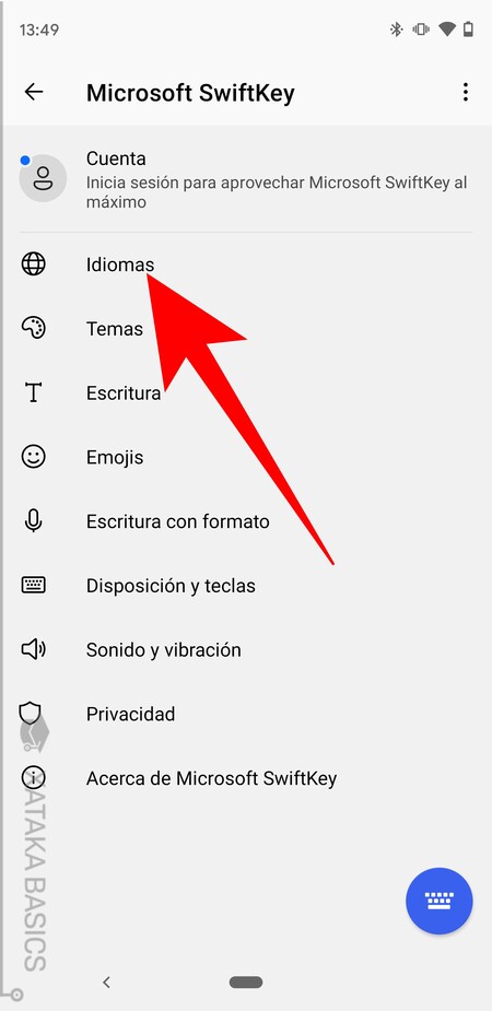 Swiftkey Idiomas