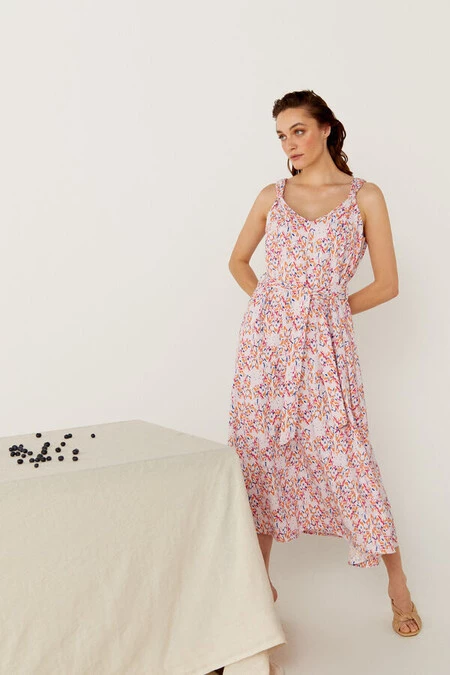 Vestido midi estampado