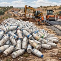 ¿Qué hacer con 6,000 botellas de plástico que nadie quiere reciclar? China las usó para pavimentar calles