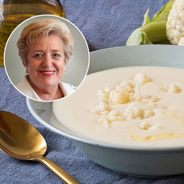 Ni pepino, ni calabacín: la crema fría más rica de la cocinera Angelita Alfaro se hace con coliflor: “Para que brille, vertemos un hilillo de aceite de oliva virgen” 